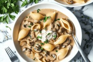 Creamy Mushroom Stroganoff Recipe Delight