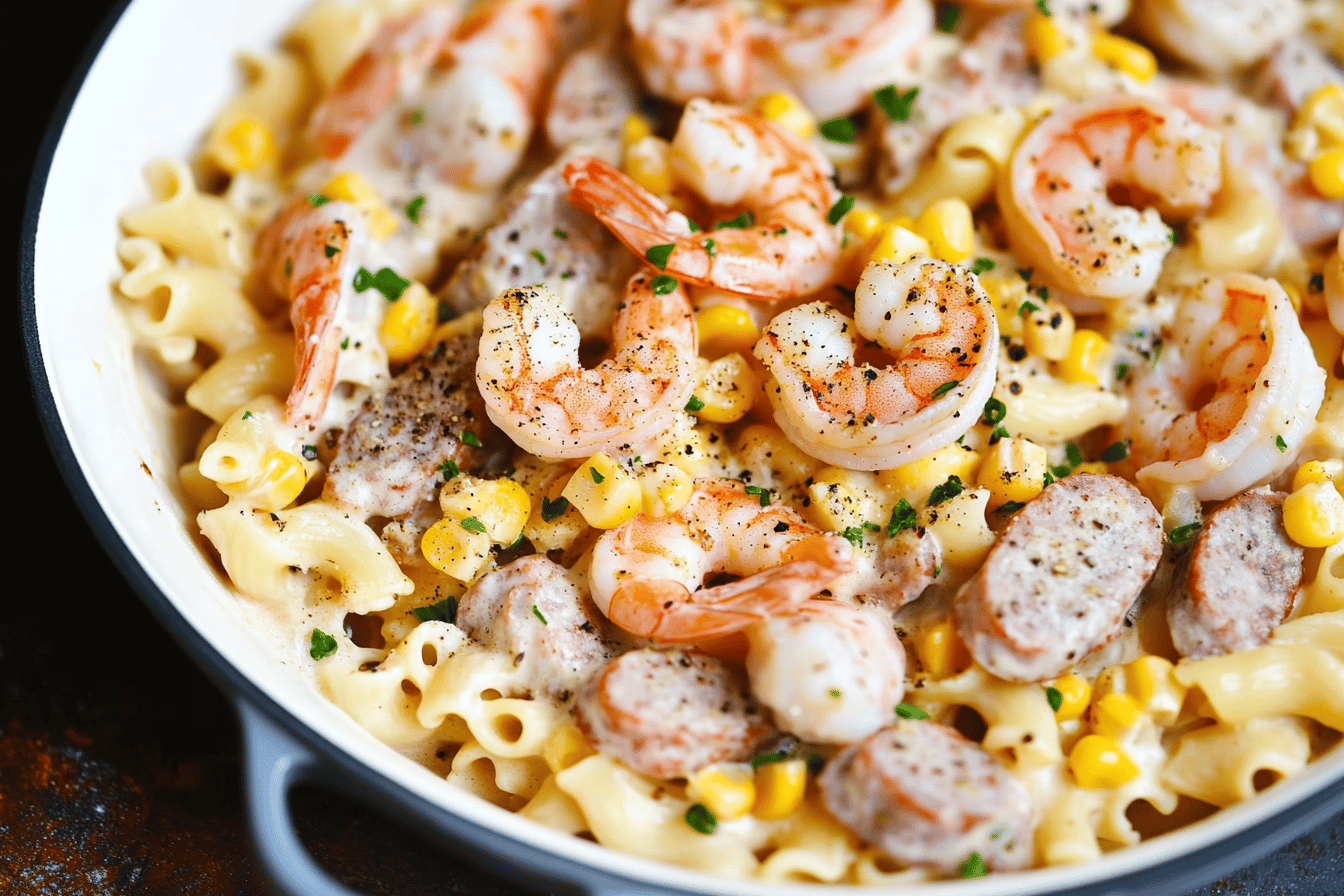 Creamy Shrimp Boil Pasta Recipe