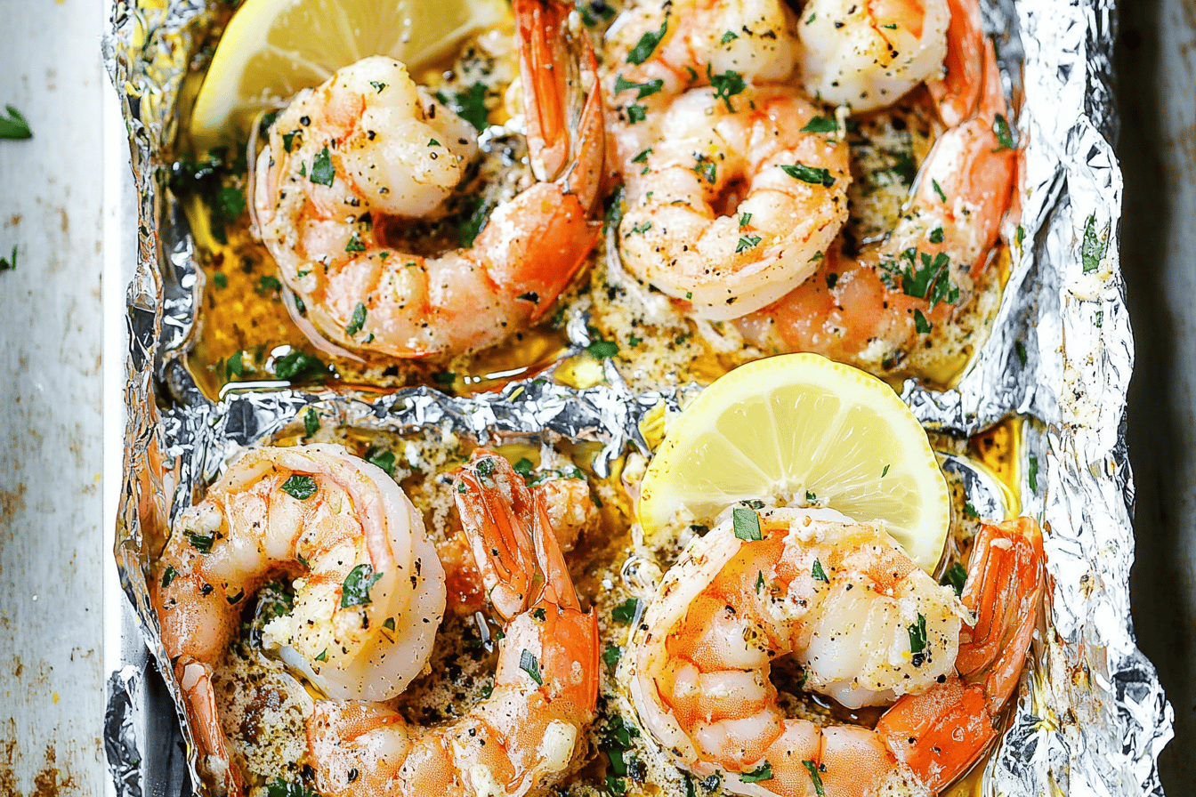 Easy Shrimp Scampi Foil Packets Recipe