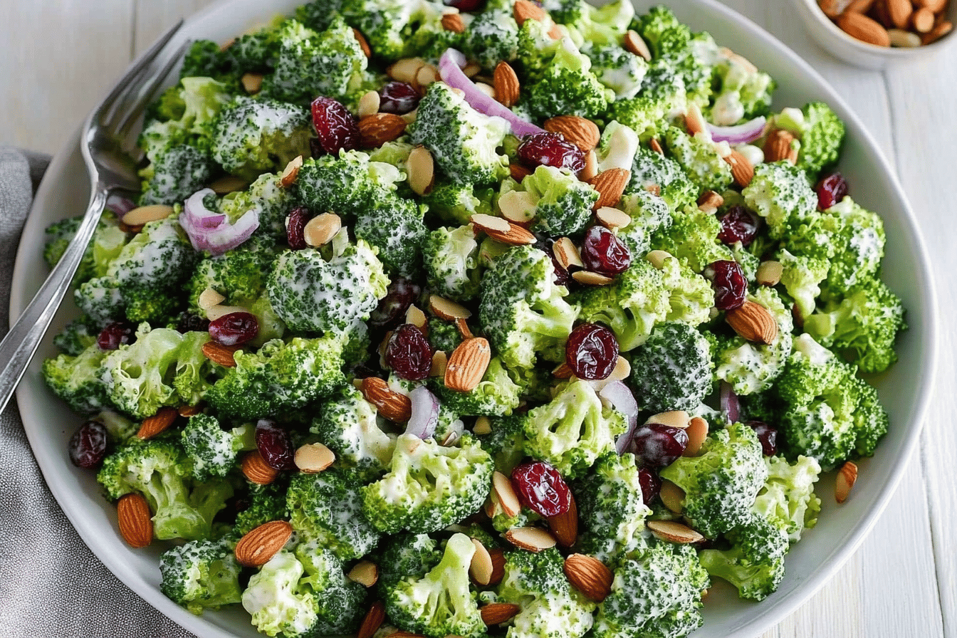 Fresh Broccoli Salad with Tangy Dressing