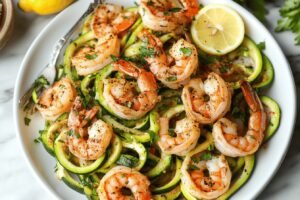 Garlic Butter Shrimp with Zucchini Noodles