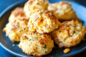 Ham and Cheese Drop Biscuits Recipe