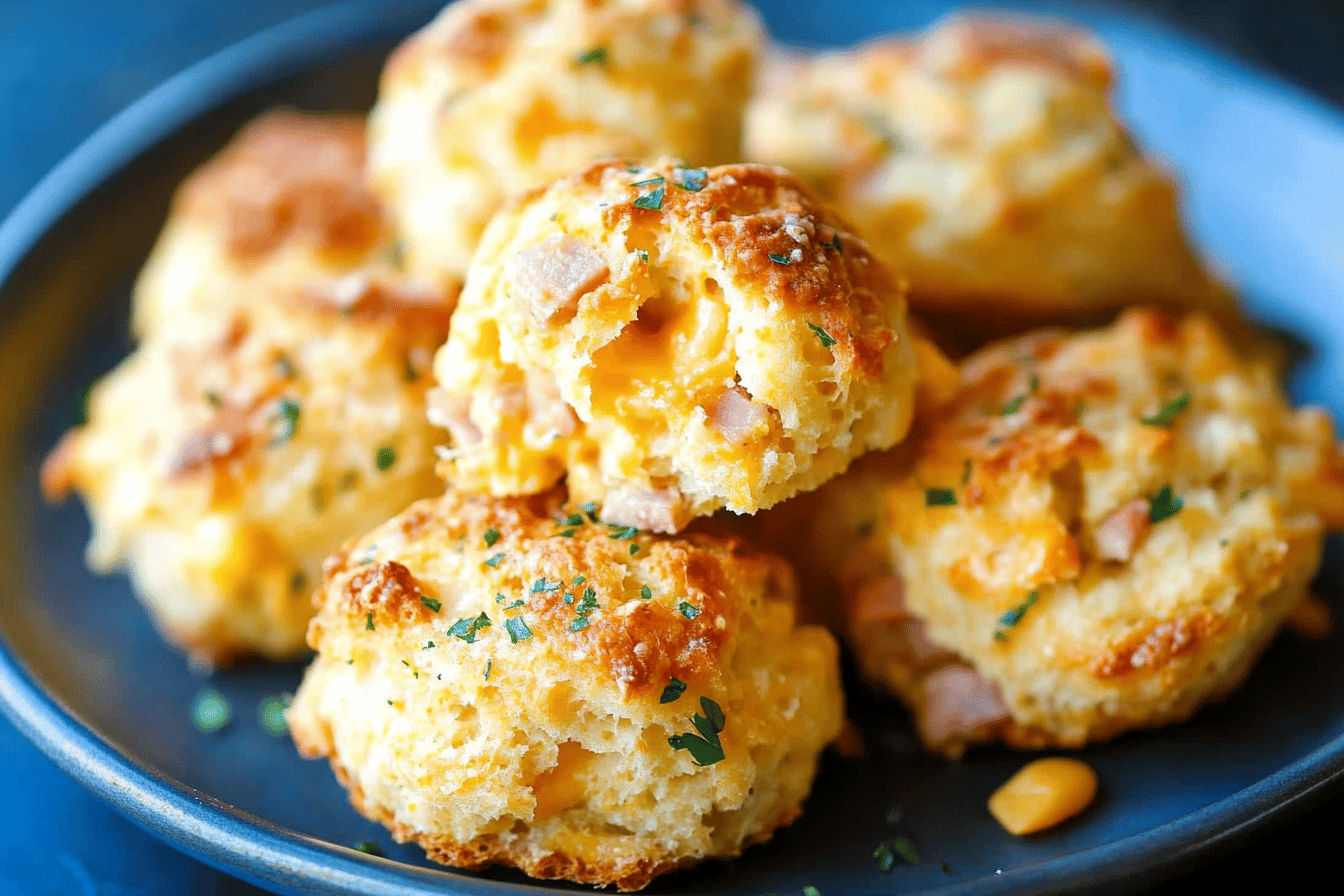Ham and Cheese Drop Biscuits Recipe