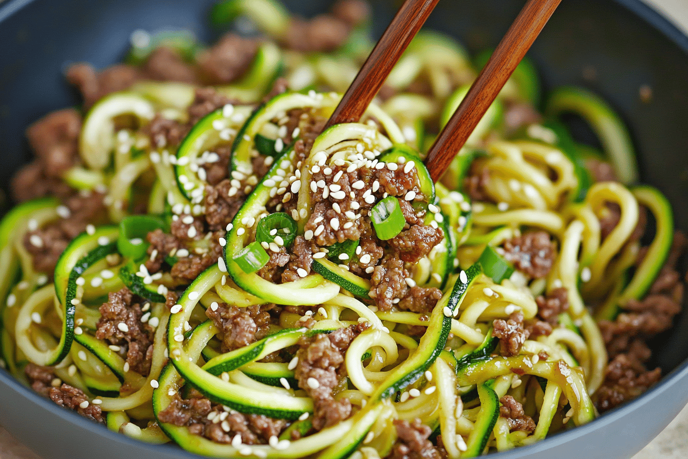 Korean Beef Zucchini Noodles Recipe