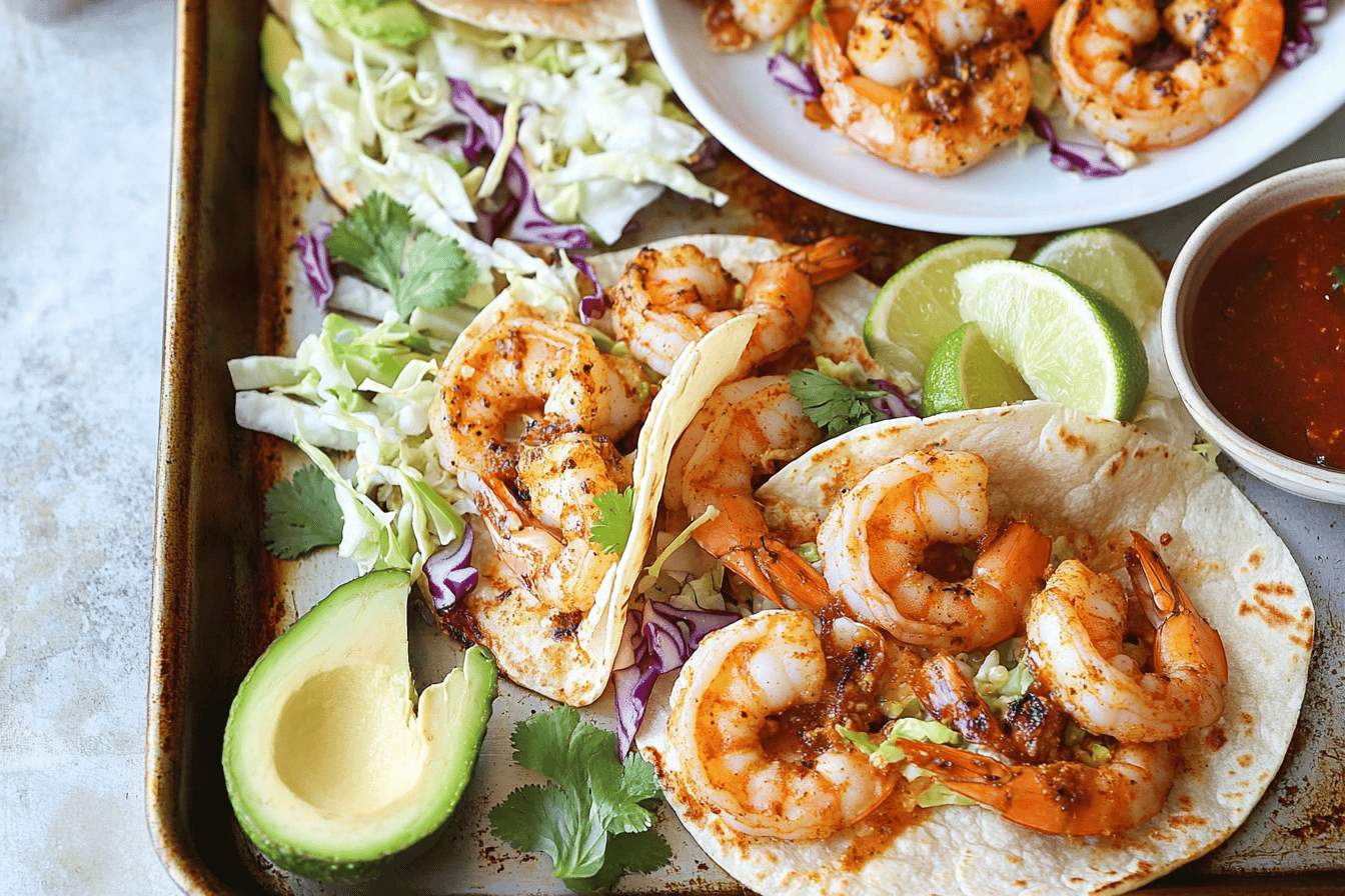 Sheet Pan Shrimp Tacos Made Easy