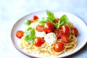 Summer Spaghetti with Tomatoes and Burrata Recipe