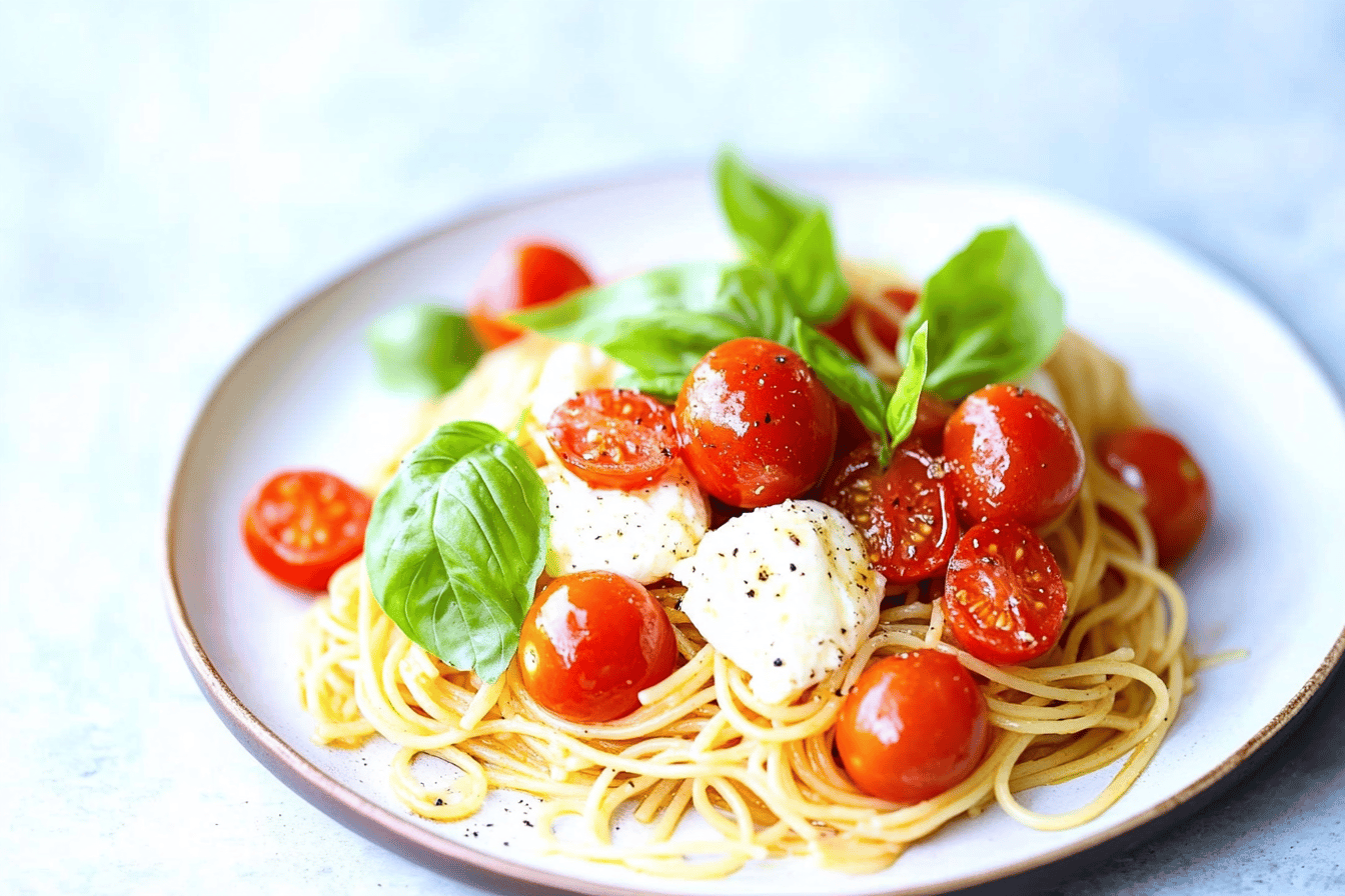 Summer Spaghetti with Tomatoes and Burrata Recipe