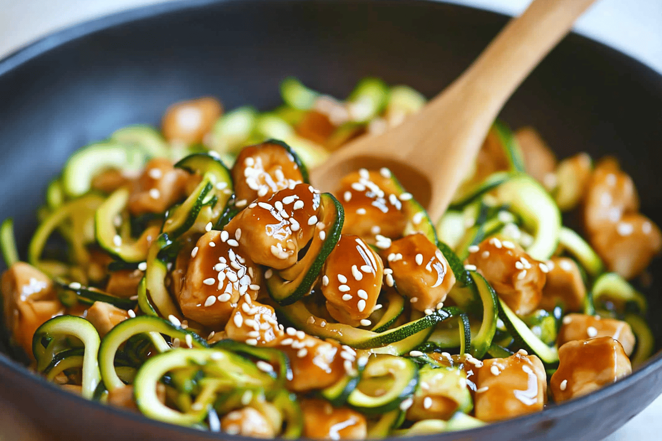 Teriyaki Chicken Zucchini Noodles Recipe