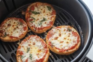 Air Fryer Bagel Pizzas Recipe Quick Easy