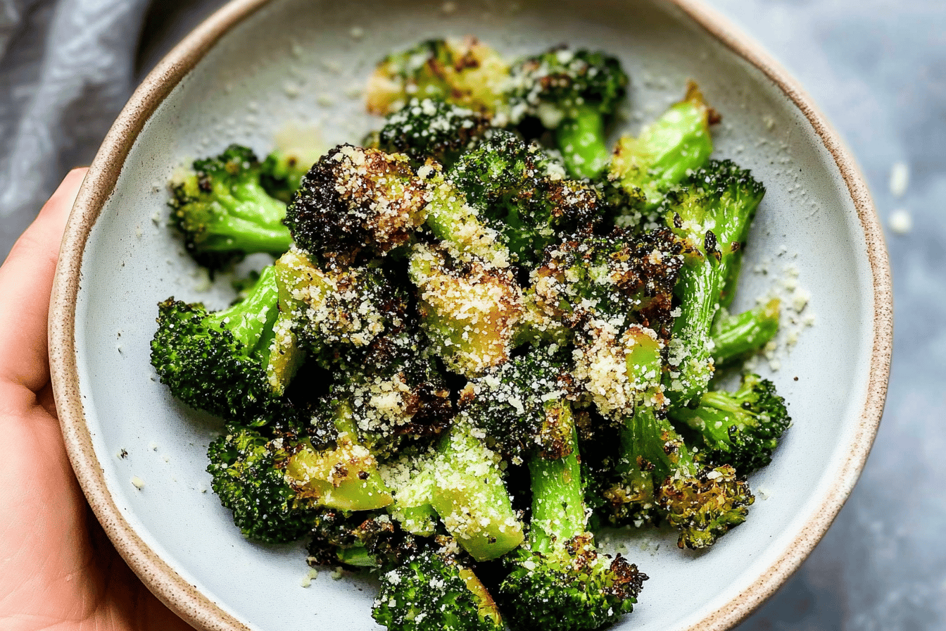 Air Fryer Garlic Parmesan Broccoli Recipe