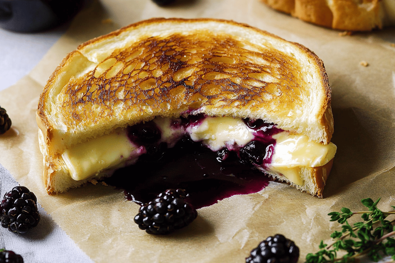 Blackberry Balsamic Brie Grilled Cheese Recipe