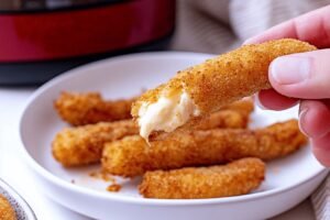 Crispy Air Fryer Mozzarella Sticks Recipe