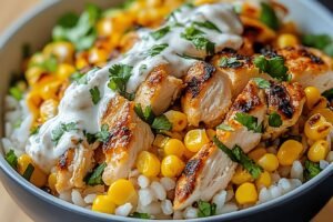 Street Corn Chicken Rice Bowl Recipe
