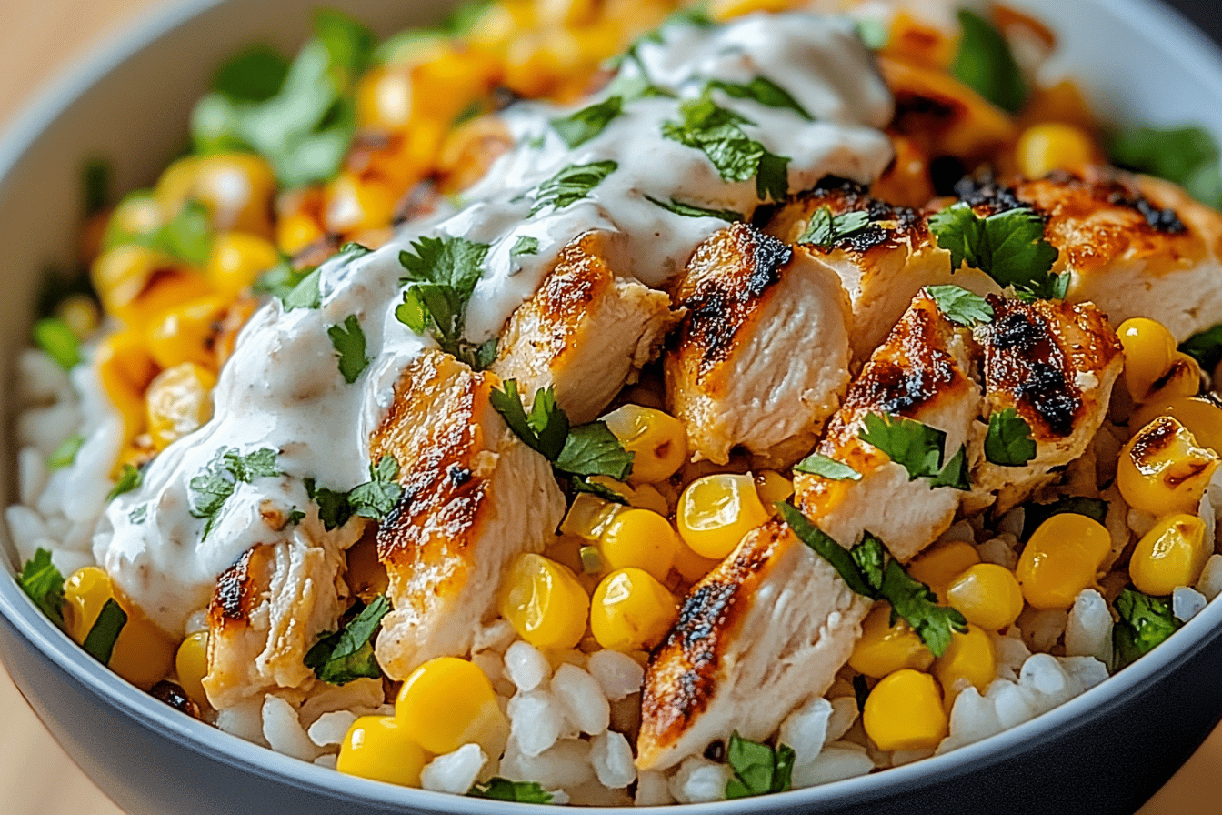 Street Corn Chicken Rice Bowl Recipe